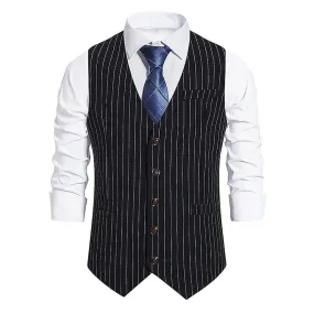 Mens Formal Suit Vest Slim Fit Formal Dress Vest Business Vest