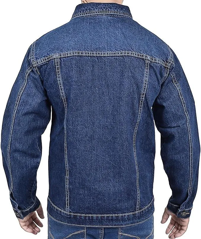 Mens Jacket Fashion Denim Jacket Jeans Long Sleeves Coat For Mens