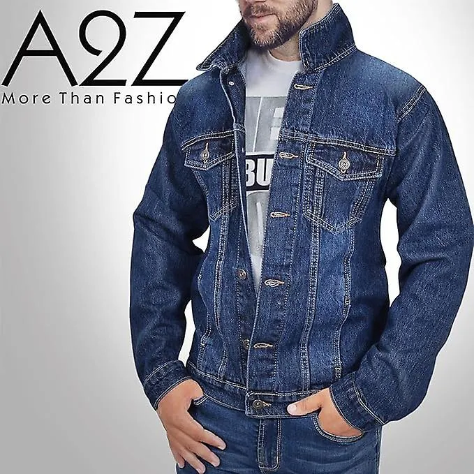 Mens Jacket Fashion Denim Jacket Jeans Long Sleeves Coat For Mens