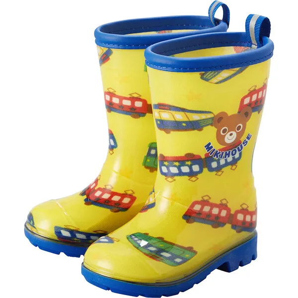 Miki House Pucci Choo-Choo Rain Boots, Yellow