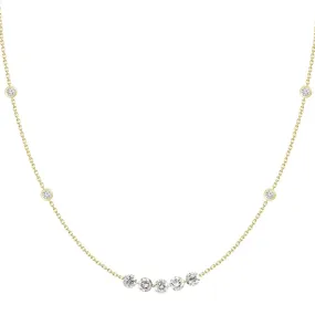 Mila Floating & Bezel Diamond Necklace