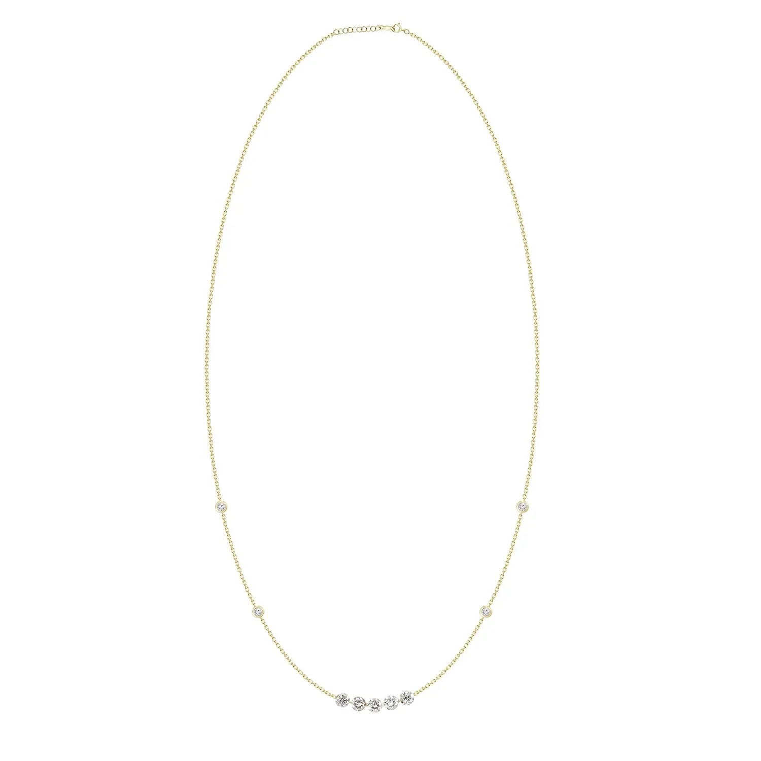 Mila Floating & Bezel Diamond Necklace