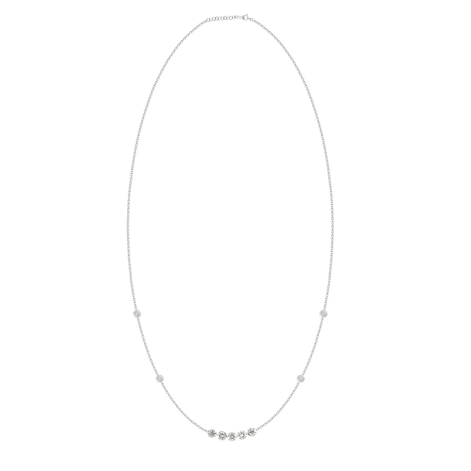 Mila Floating & Bezel Diamond Necklace