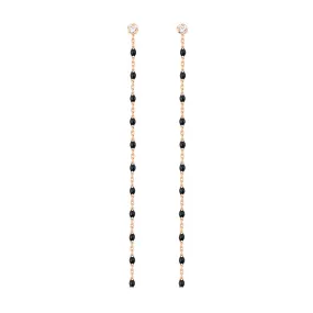 Mini Gigi Party Black diamond earrings, Rose Gold