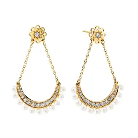 Mogul Pearl & Diamond Earrings