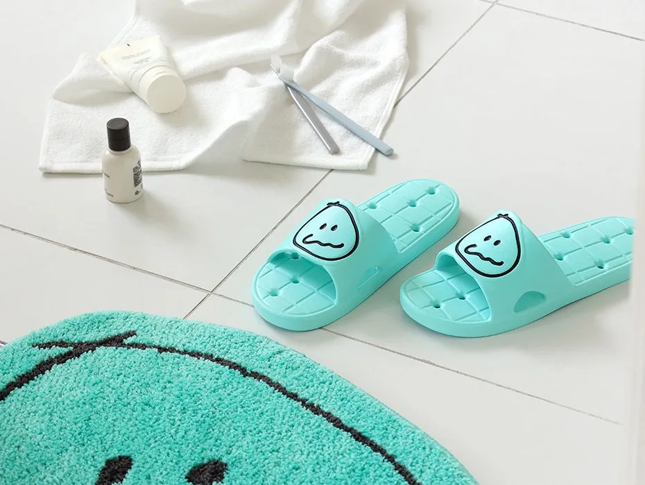 MonagustA Bathroom Slippers - Soft Non-slip Sandals with Water Holes, Perfect Couple Gift! Comfortable and Lightweight EVA Cushi