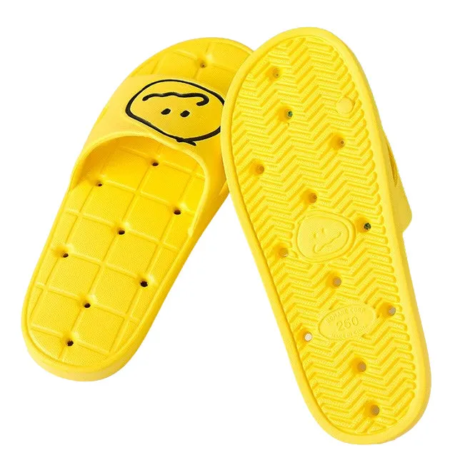 MonagustA Bathroom Slippers - Soft Non-slip Sandals with Water Holes, Perfect Couple Gift! Comfortable and Lightweight EVA Cushi