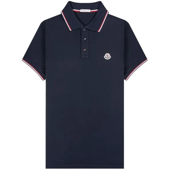 Moncler 'Classic' Logo Polo Navy