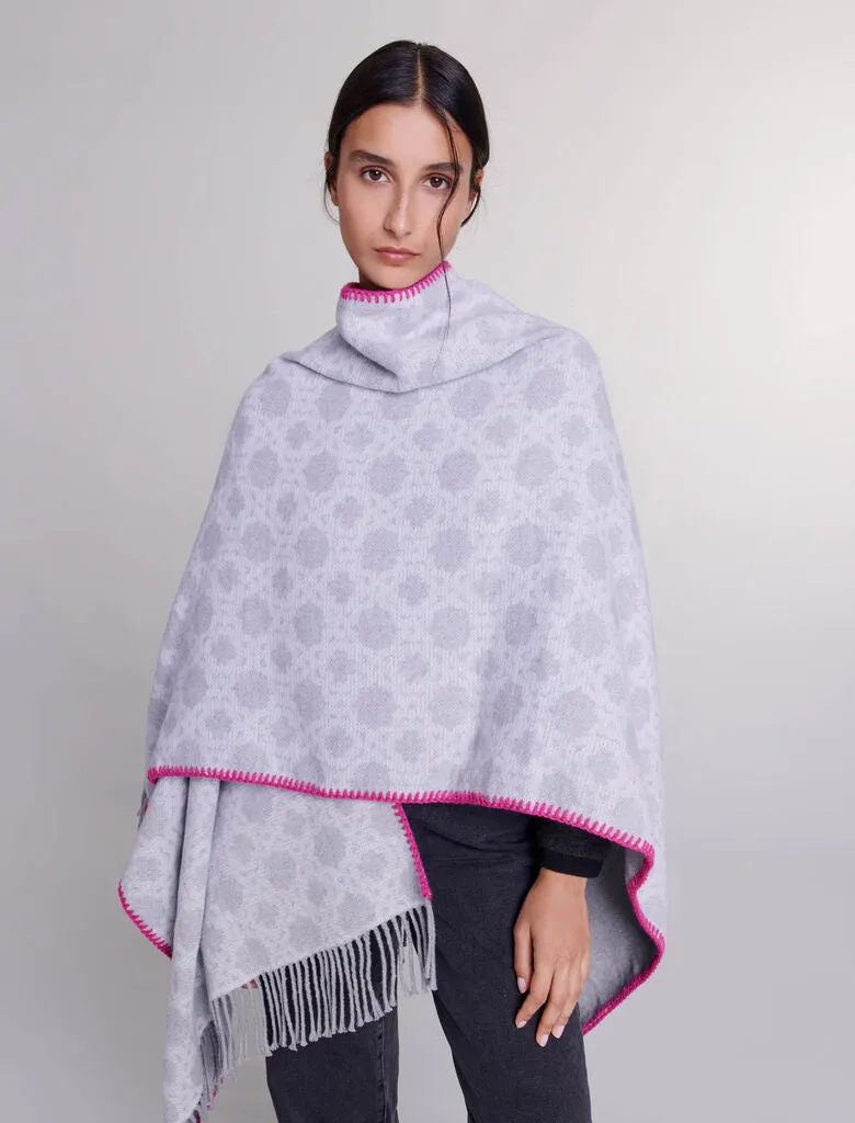 Monogram poncho