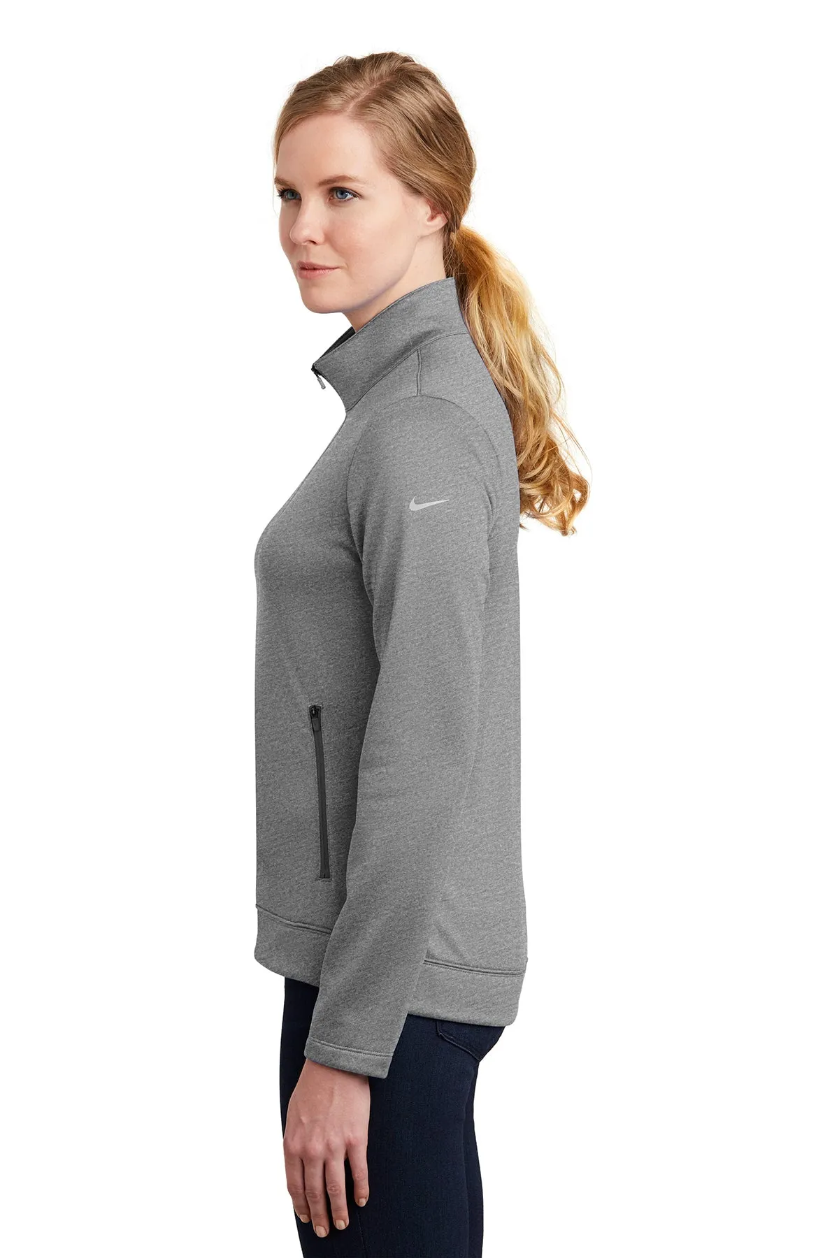 Nike Ladies ThermaFIT Full-Zip Customized Jackets, Dark Grey Heather