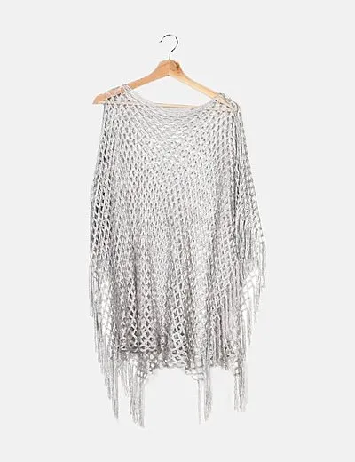 NoName Poncho gris glitter