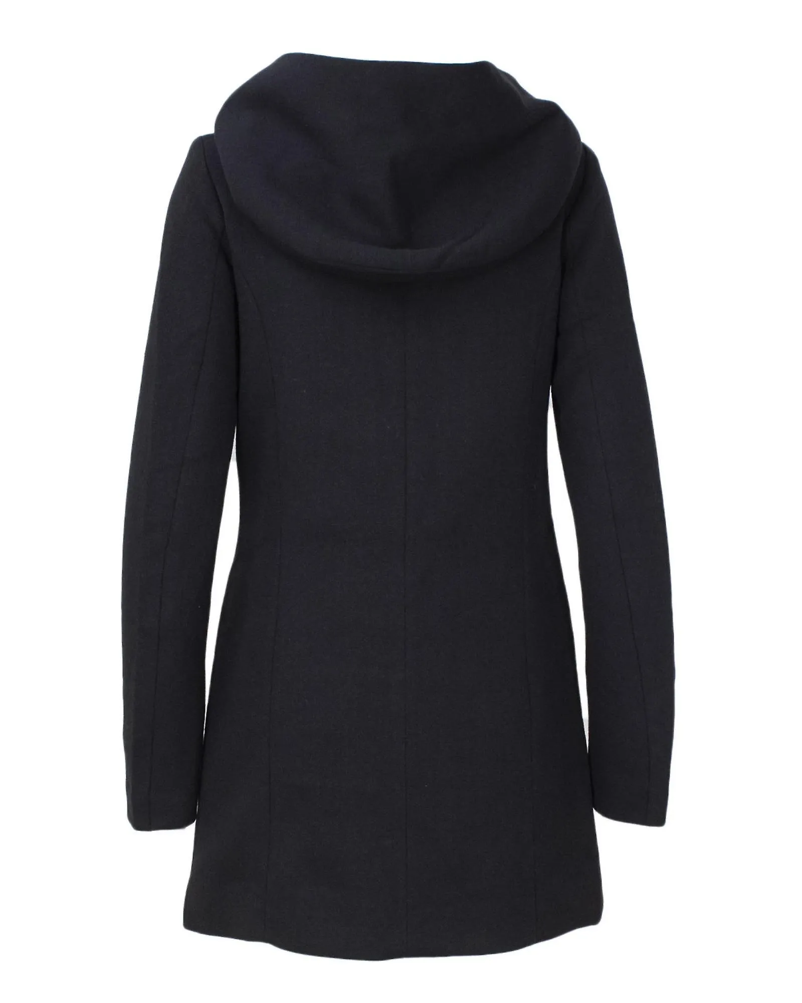 Only Black Zip-Up Hooded Coat