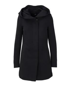 Only Black Zip-Up Hooded Coat