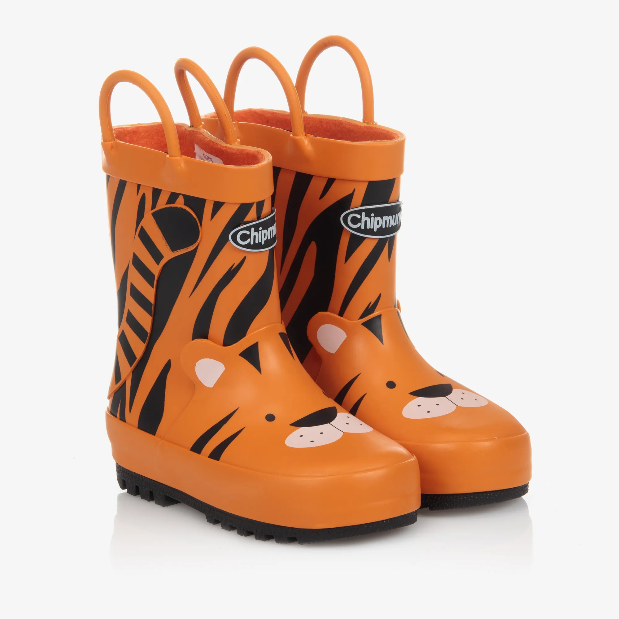 Orange Tiger Rain Boots