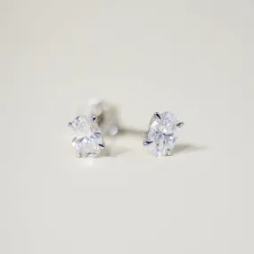 Oval Lab Created Four Prong Diamond Studs