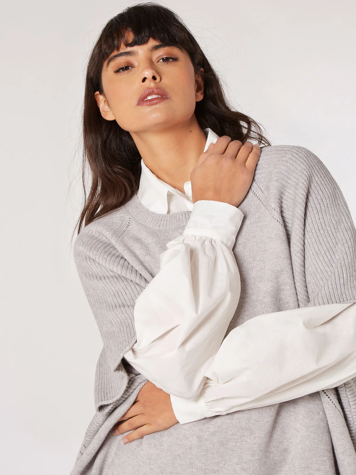 Oversized Poncho Jumper | Apricot Clothing