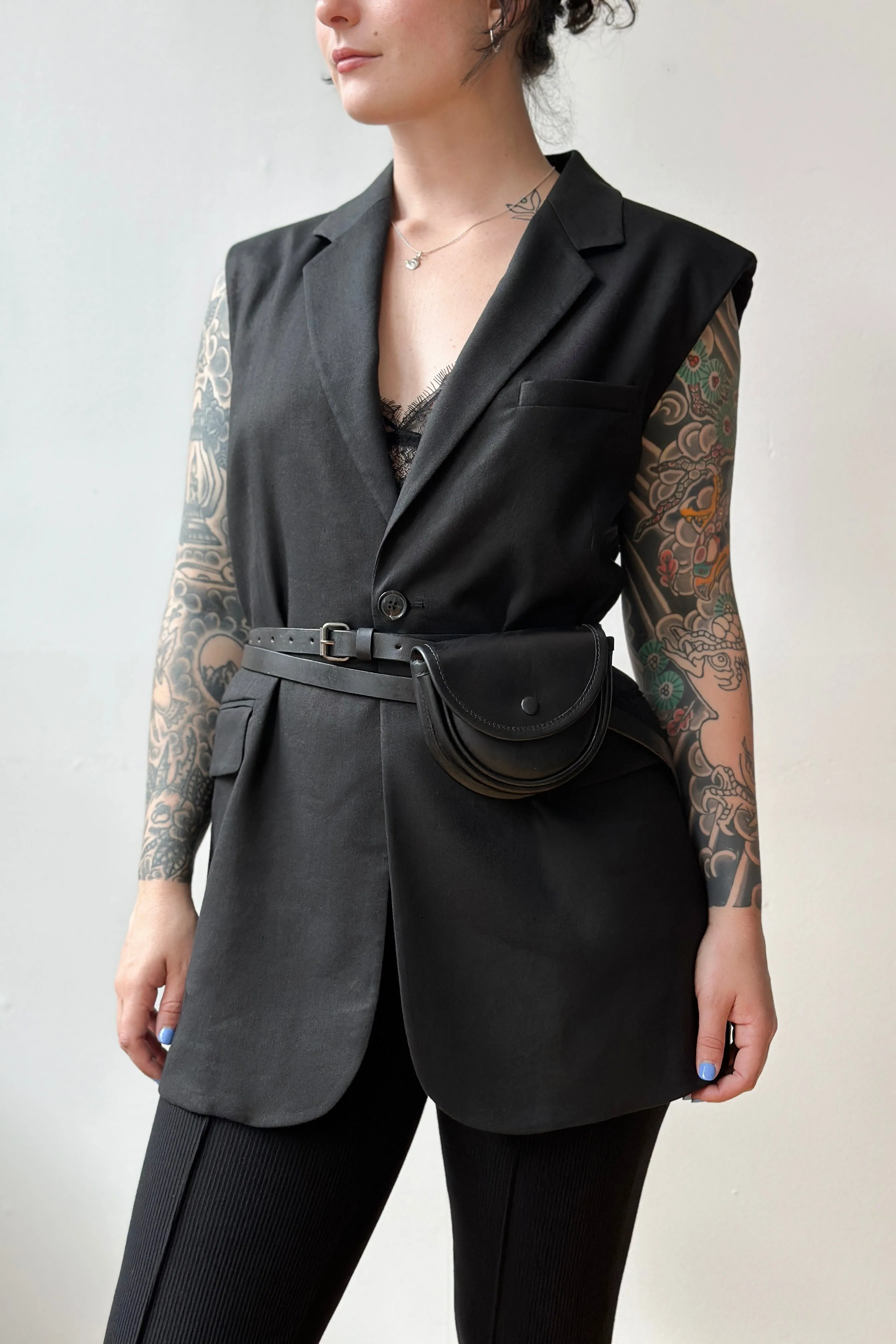 Oversized Vest in Black