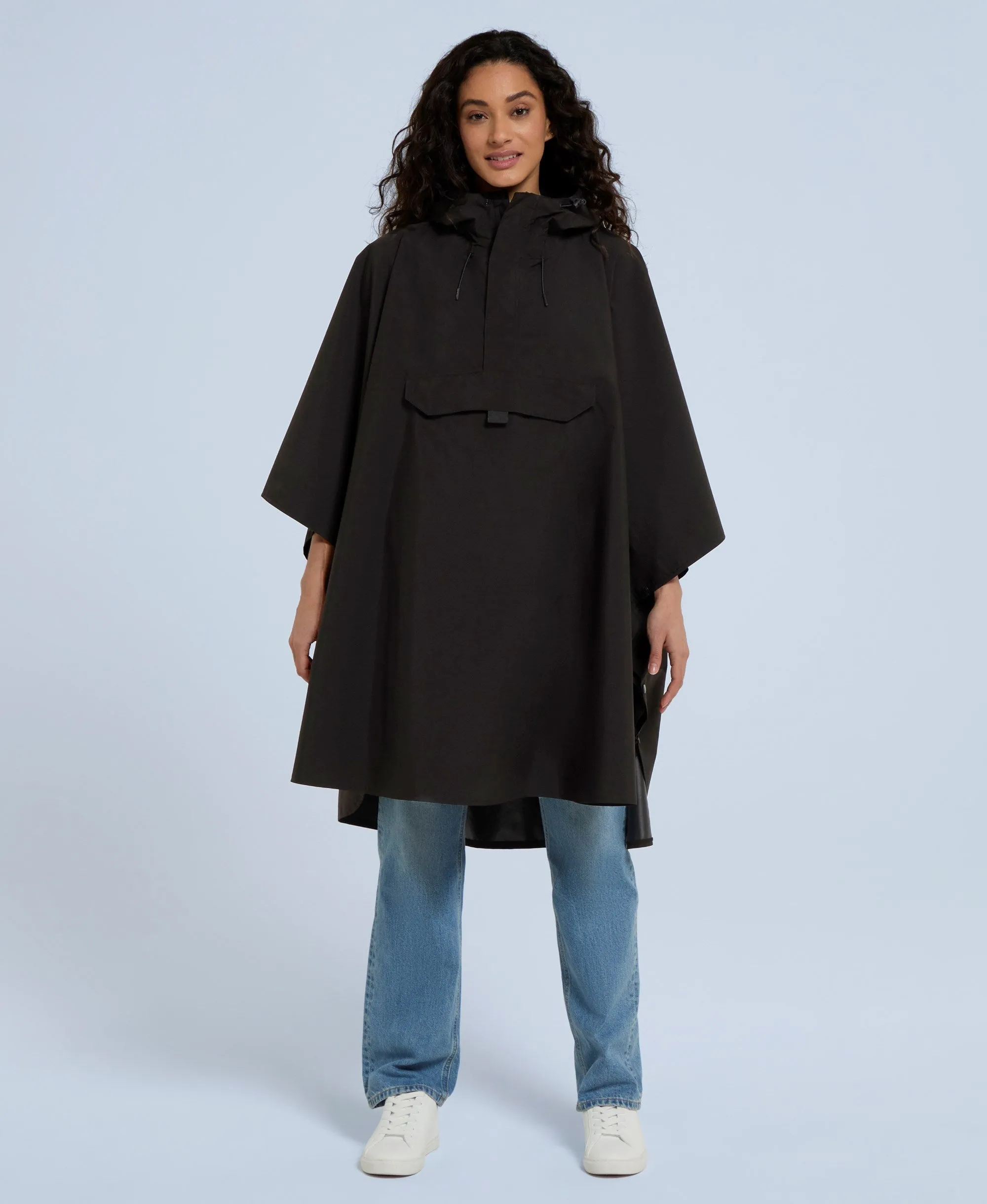 Pace Womens Waterproof Poncho - Black