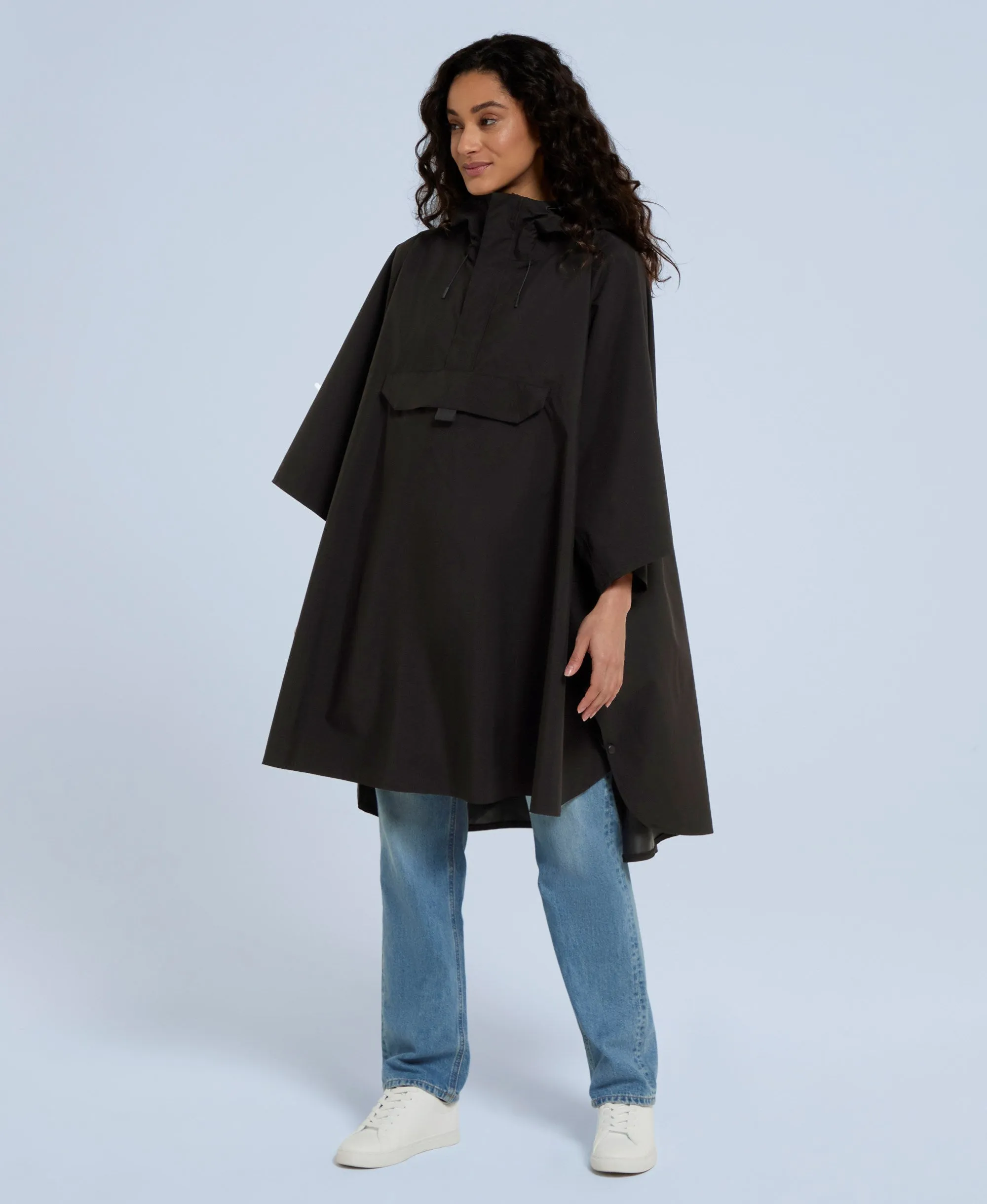 Pace Womens Waterproof Poncho - Black