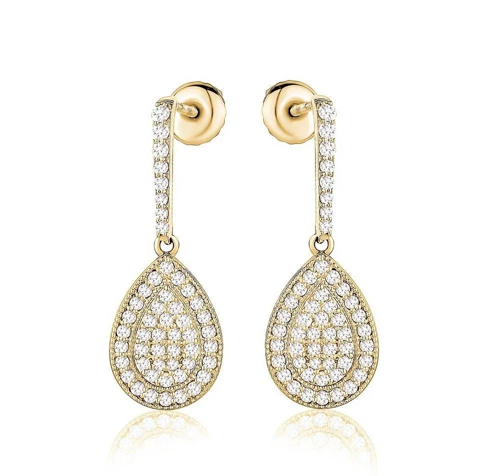 Pear Drop Diamond Earrings