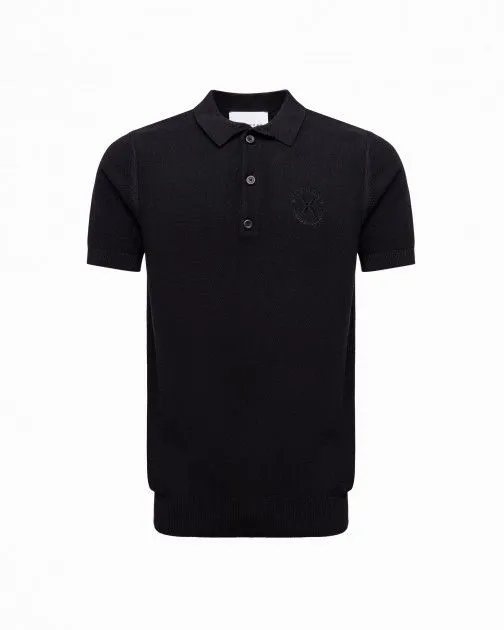 Polo de tela de rizo en algodón John Richmond X UMP23111PO Negro