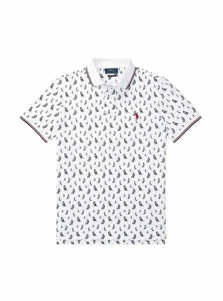 polo polo ralph lauren blackwatch blanco hombre