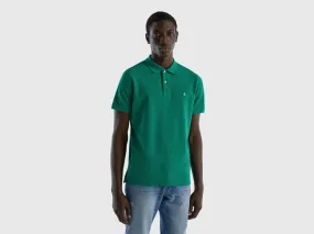 Polo verde oscuro regular fit