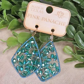 PP Turquoise Beaded Diamond Earrings