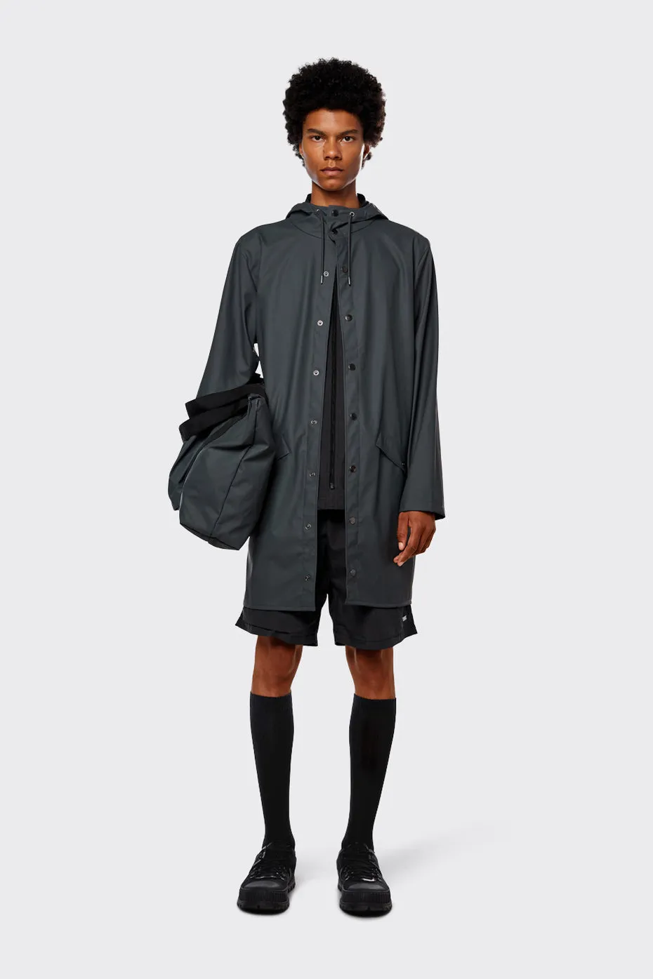 RAIN LONG JACKET SLATE