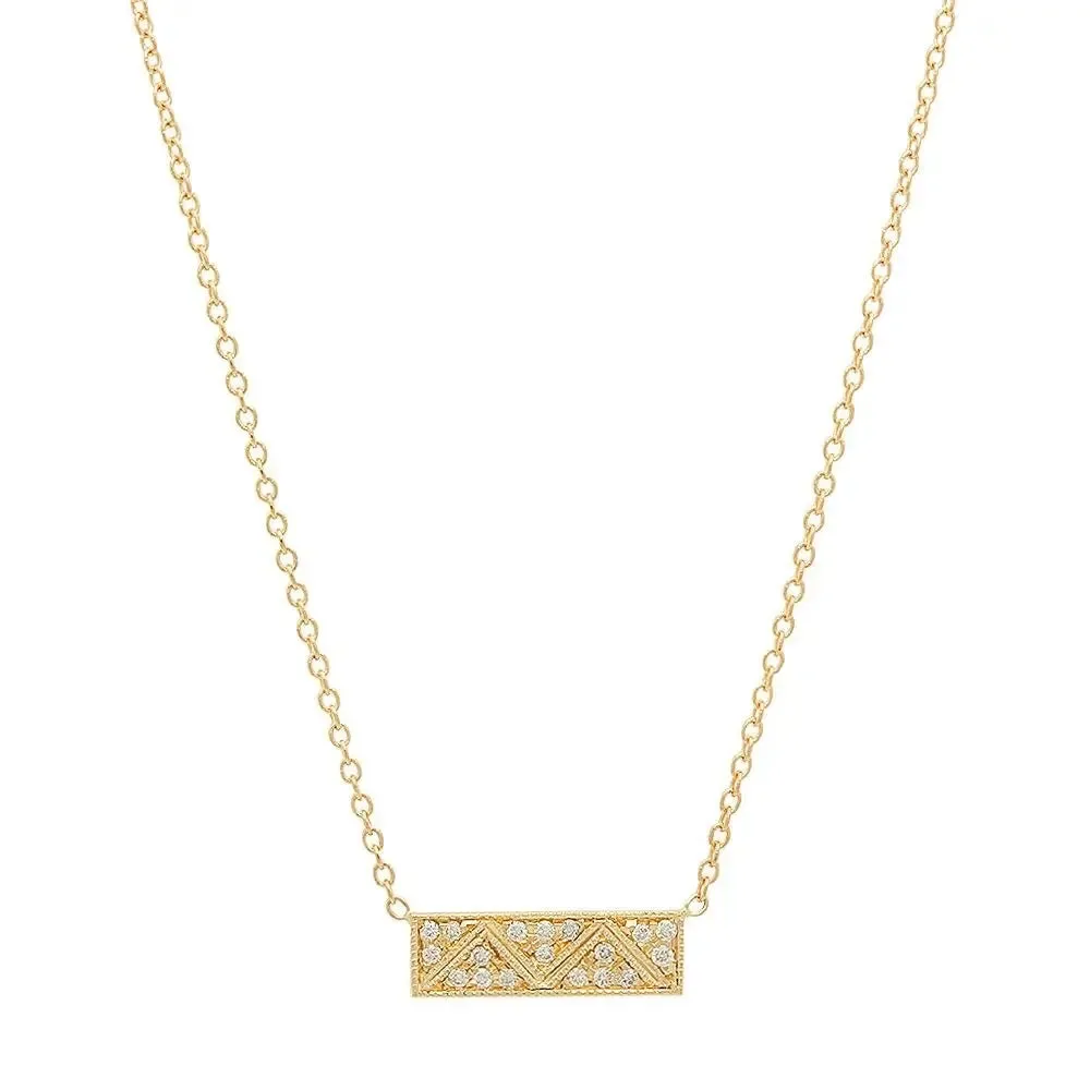 Rectangle Diamond Necklace