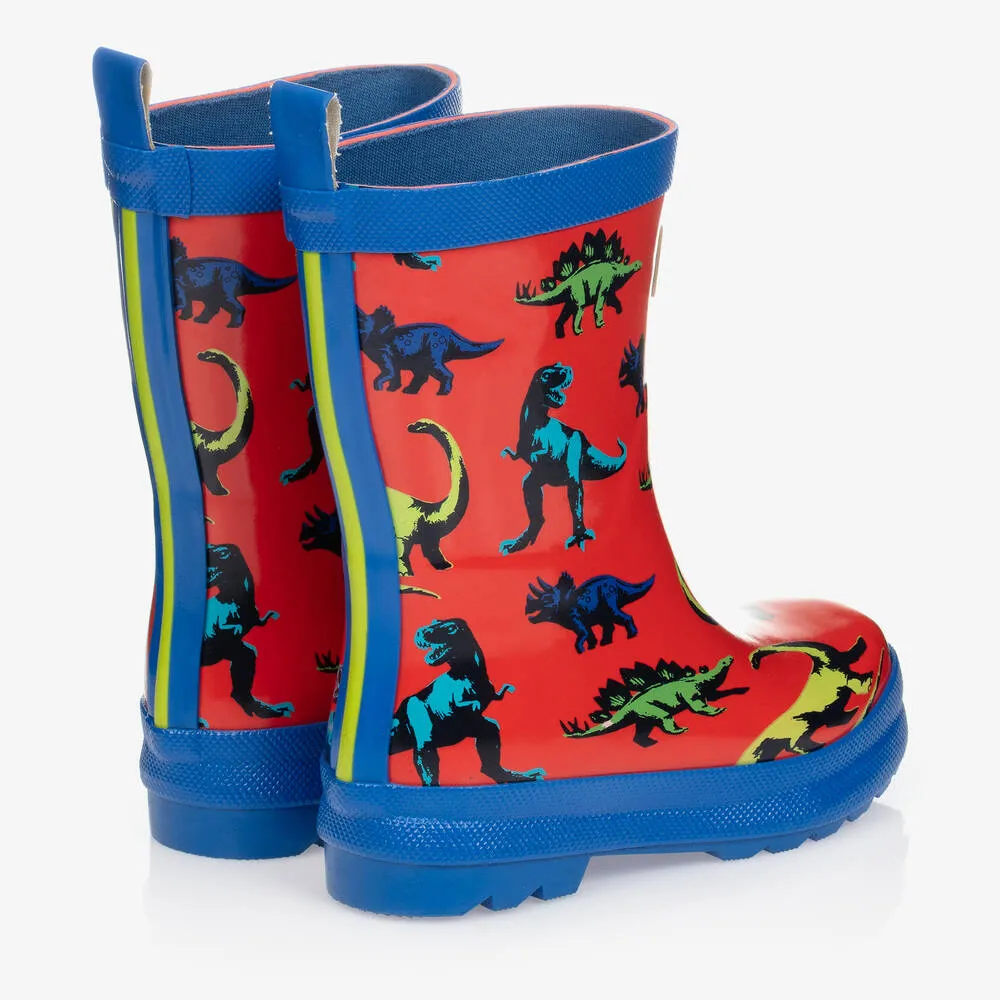 Red Dinos Rain Boots