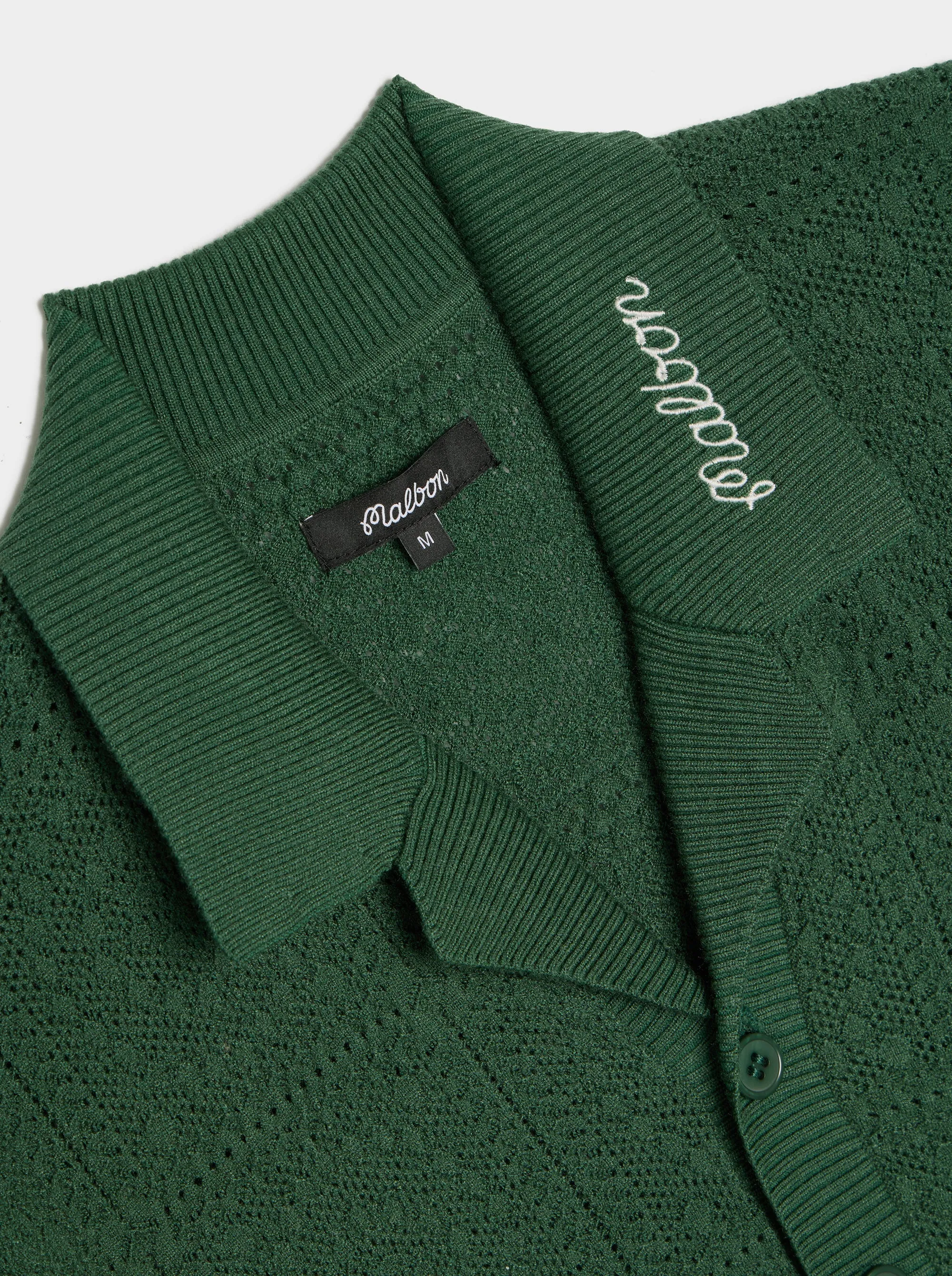 Resort Crochet Polo, Green