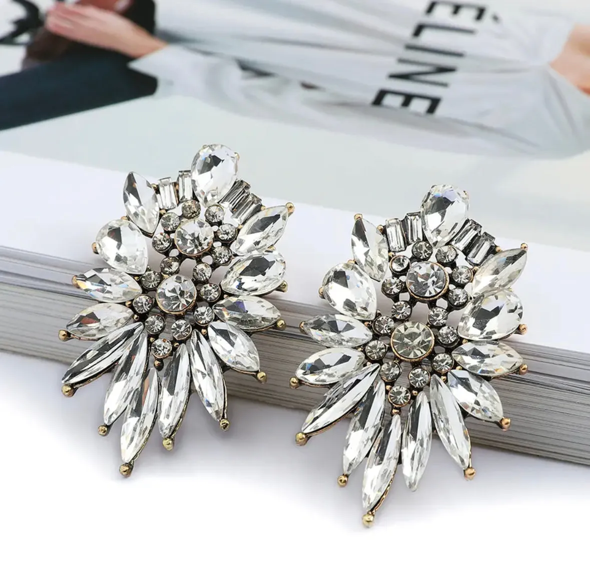 Retro Diamond Earrings - Shop now, limited stock available