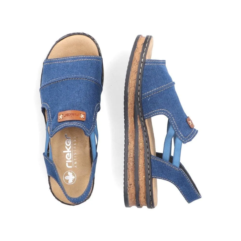 Rieker Denim Sandals for Women - Style 62982