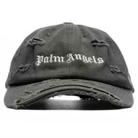 Ripped Logo Cap - Dark Grey