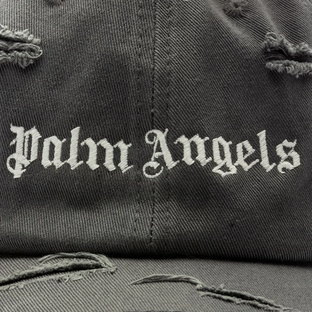 Ripped Logo Cap - Dark Grey