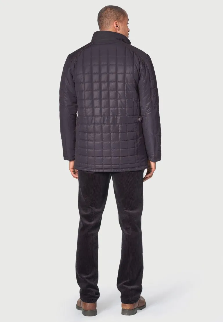 Roch Navy Quilted Coat