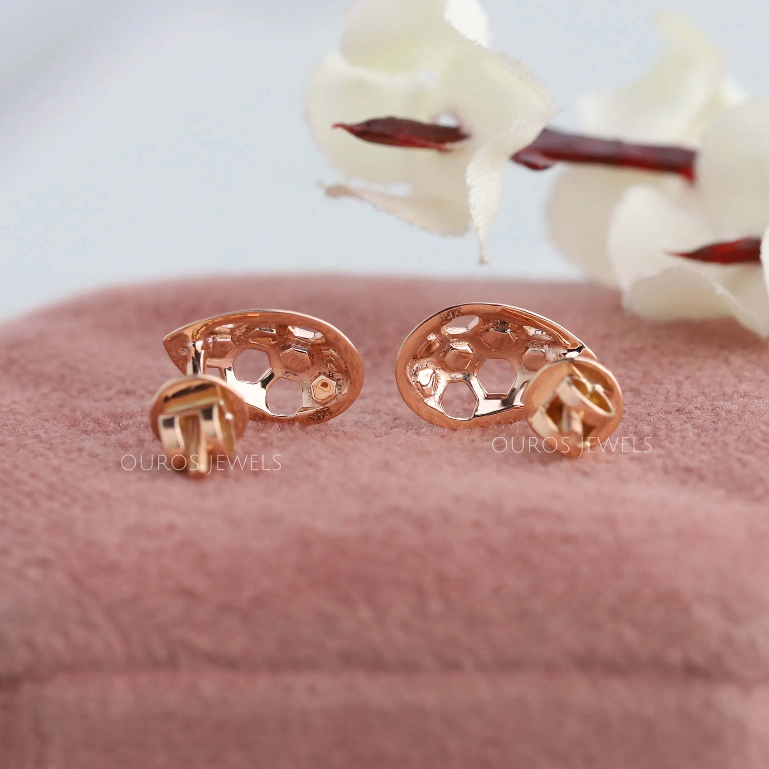 Rose Gold Diamond Earrings