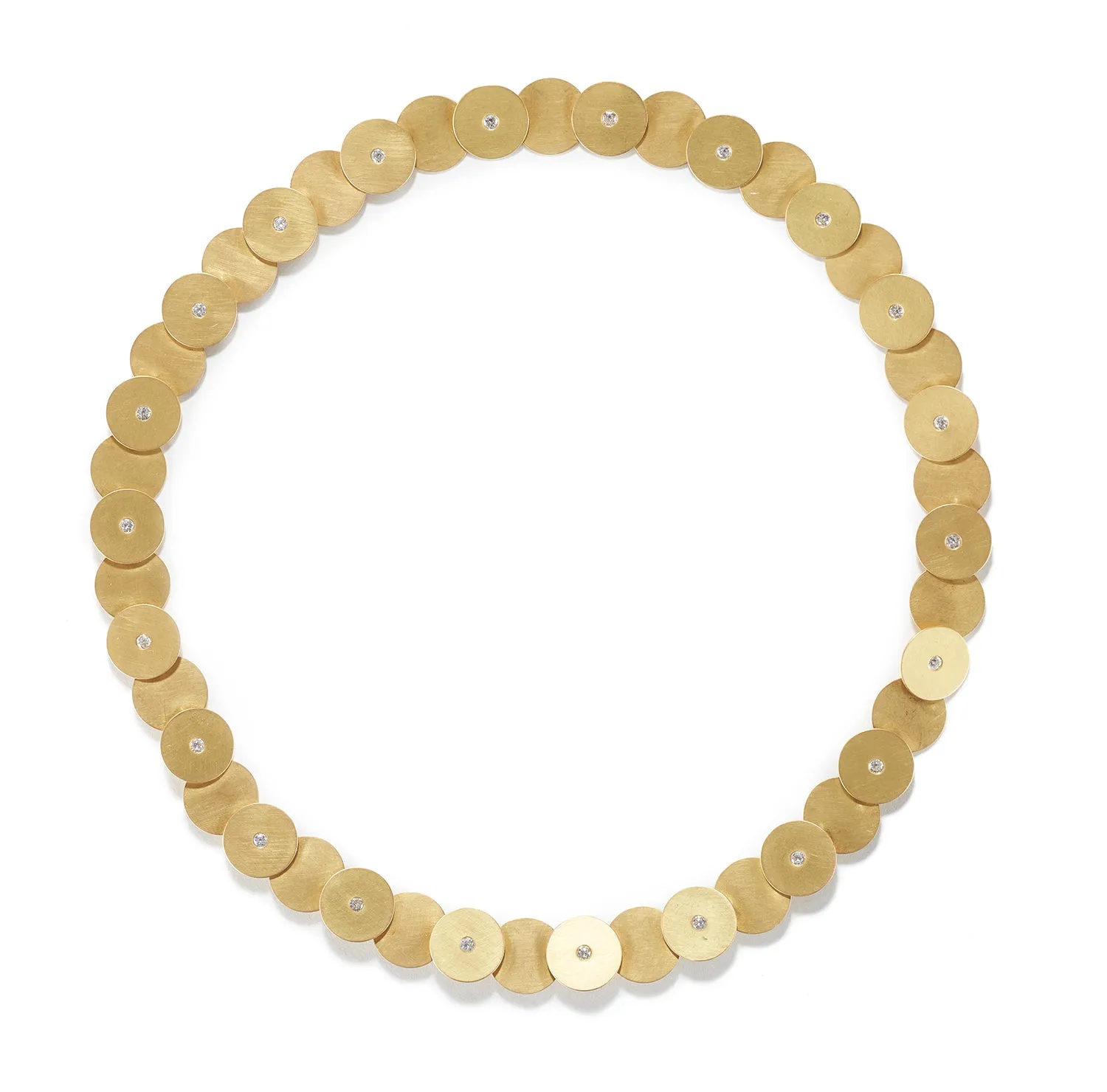 Round Gold & Diamond Necklace