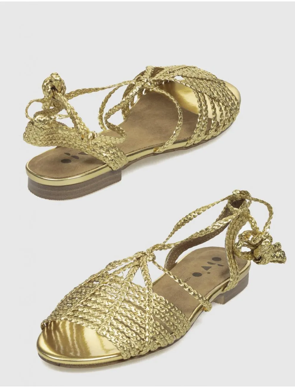 Sandalia Obvio Shoes Rodina Oro