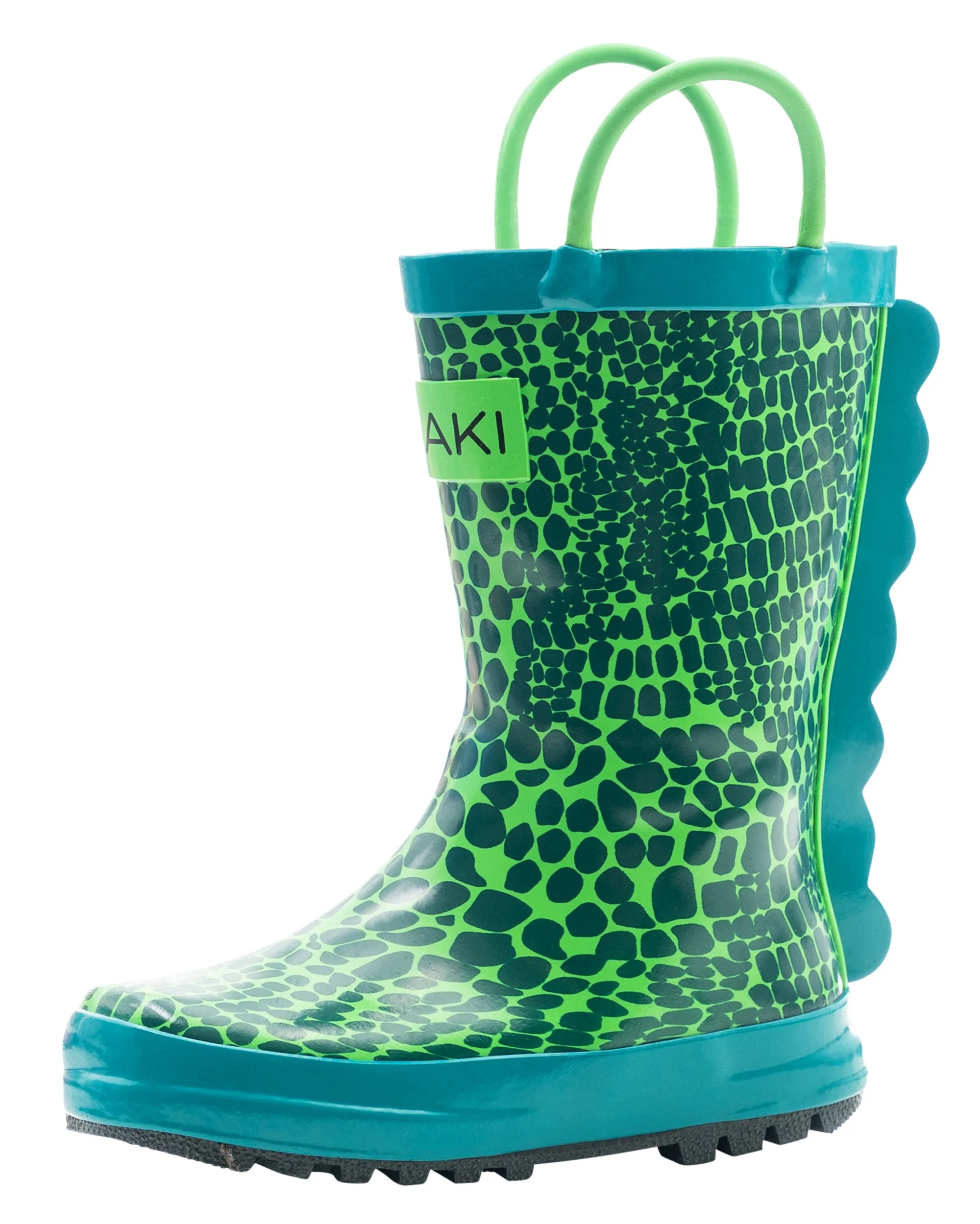 Scaley Monster Loop Handle Rubber Rain Boots