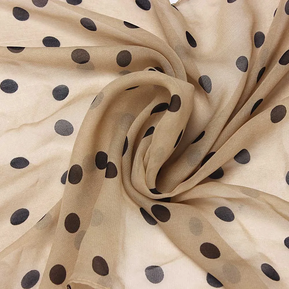 scarf Outdoor Women Long Wrap Shawl Polka Dot Chiffon Scarf Casual Scarves Stole Promotion Price