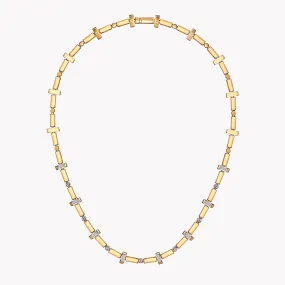 Scattered Gold Bar & Diamond Necklace