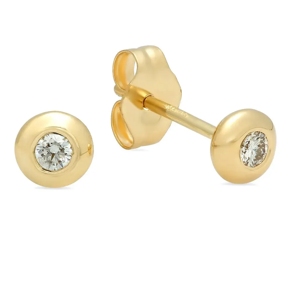 Single Dot Diamond Earrings