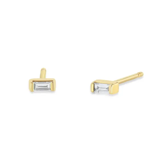 Small Baguette Diamond Studs