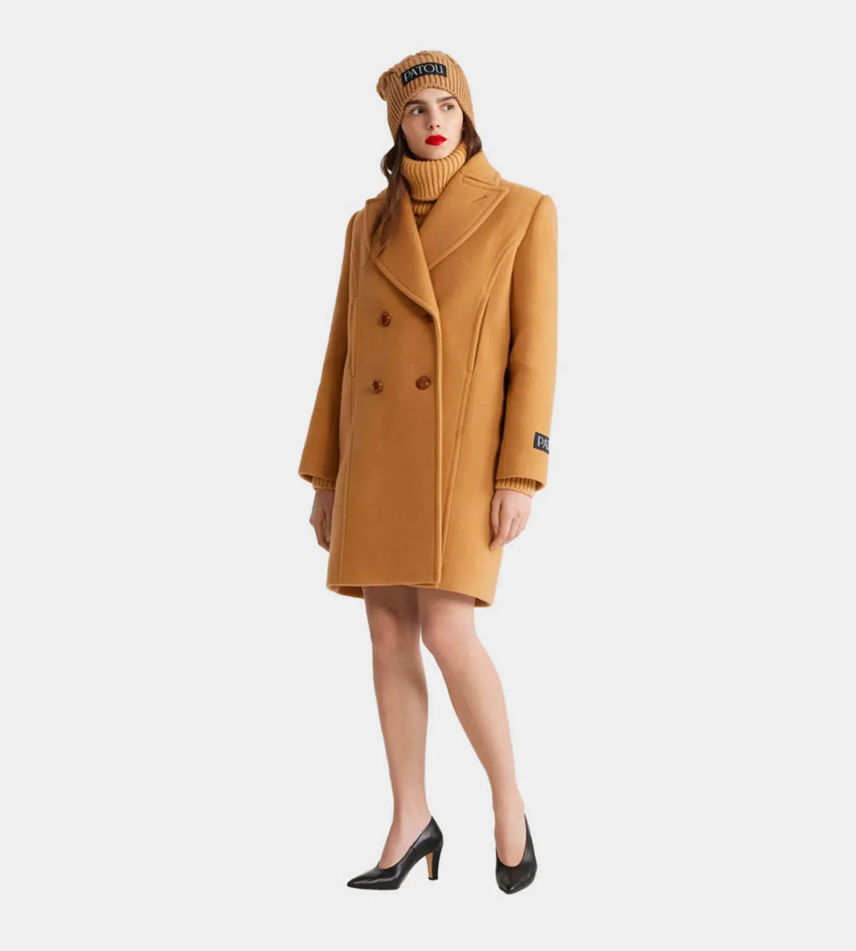 Soft Tailored Coat - Biscuit