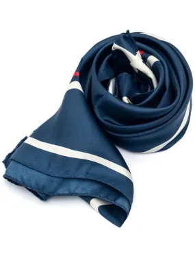 Star Stripe Silk Muffler Midnight Blue