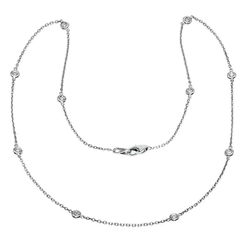 Station Diamond Necklace