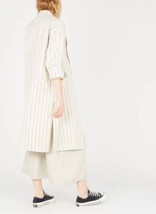 Stripe Linen Coat