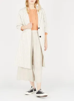 Stripe Linen Coat